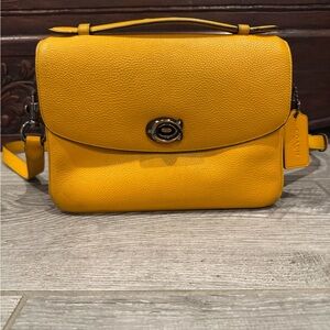 Coach Yellow Leather Crossbody Bag